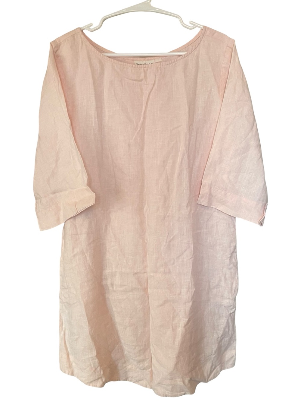 Roller Rabbit Lorena Pink Linen Shift Dress Medium